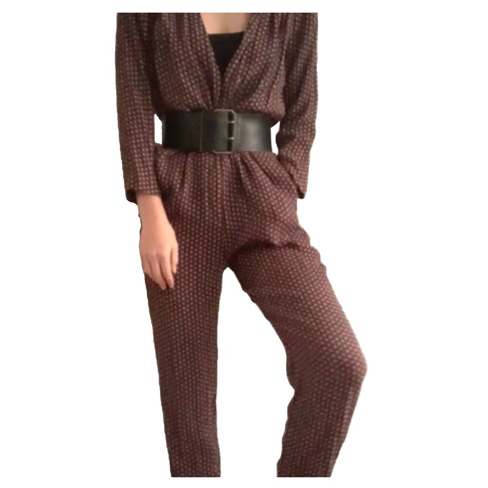 Ganni Programme La Motte Jumpsuit Women Small Burgundy Designer Casual